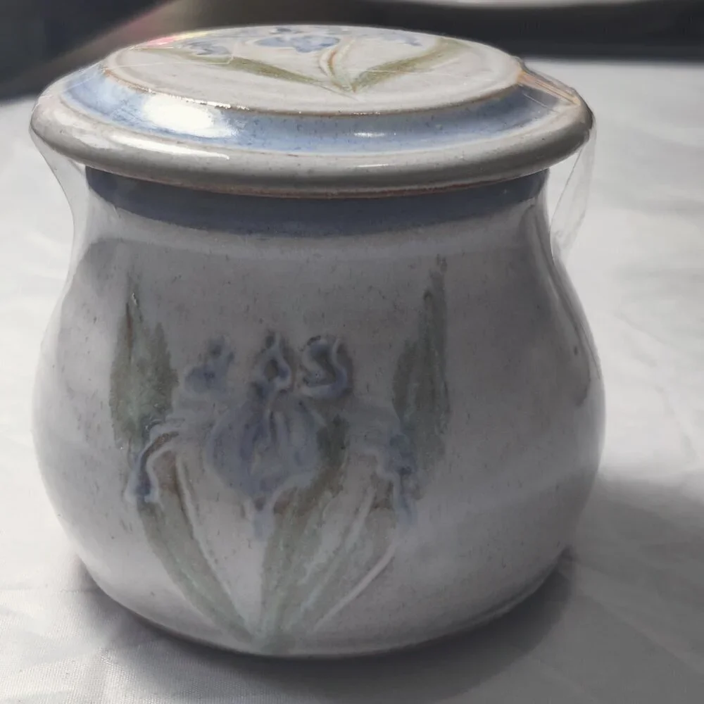 Handmade Pottery Cream & Sugar Set by Patricia Eggen, ' Iris